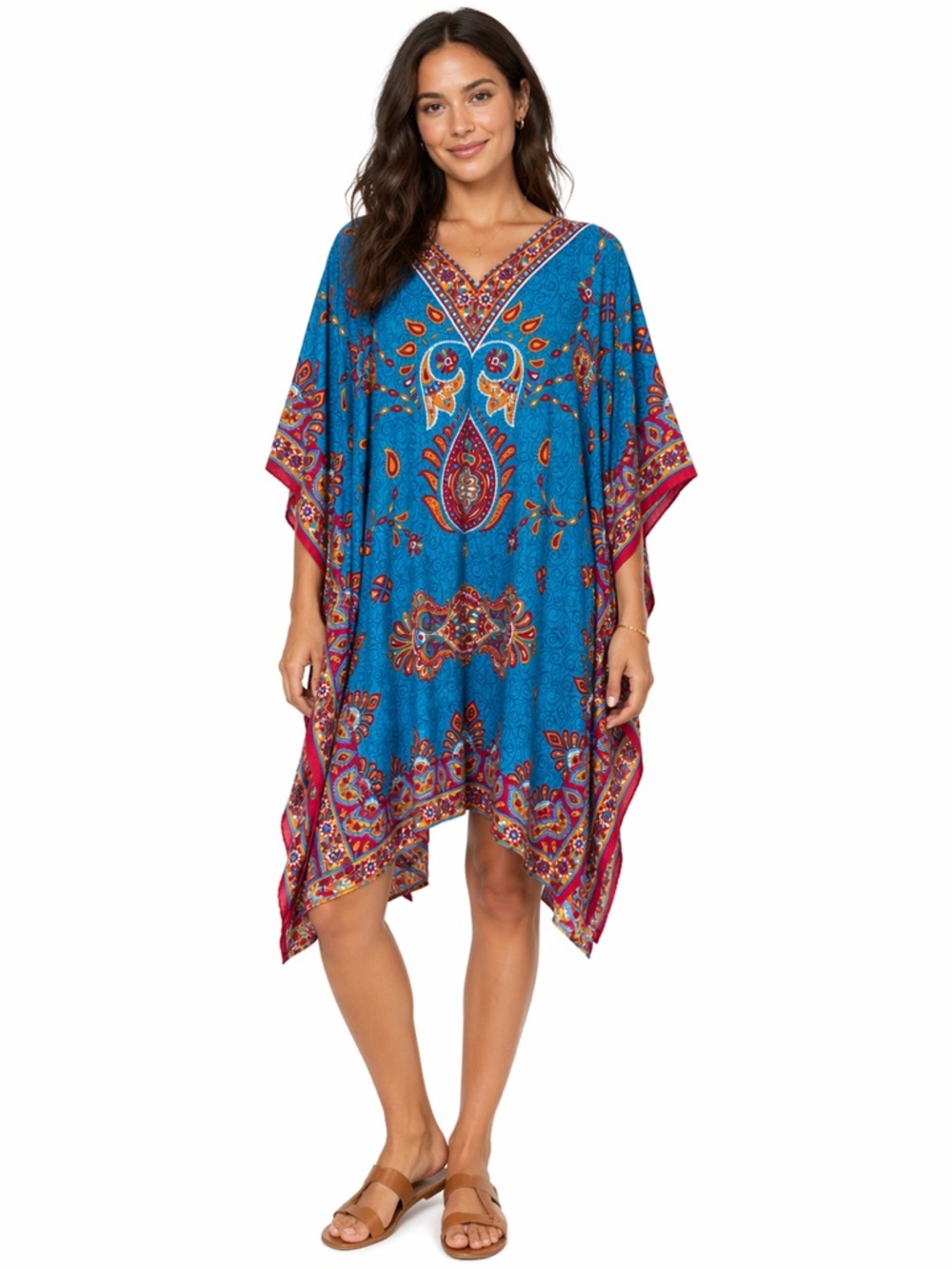Vintage Gant Boho Kaftan | One Size | Vibrant Paisley Cover-Up Tunic